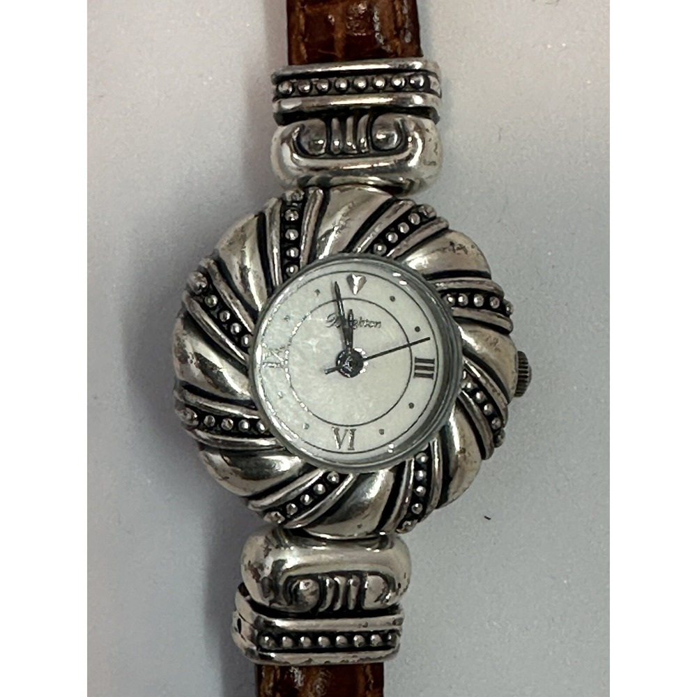 Brighton Verona Watch Flip Leather Band New‎ Battery 25MM Z